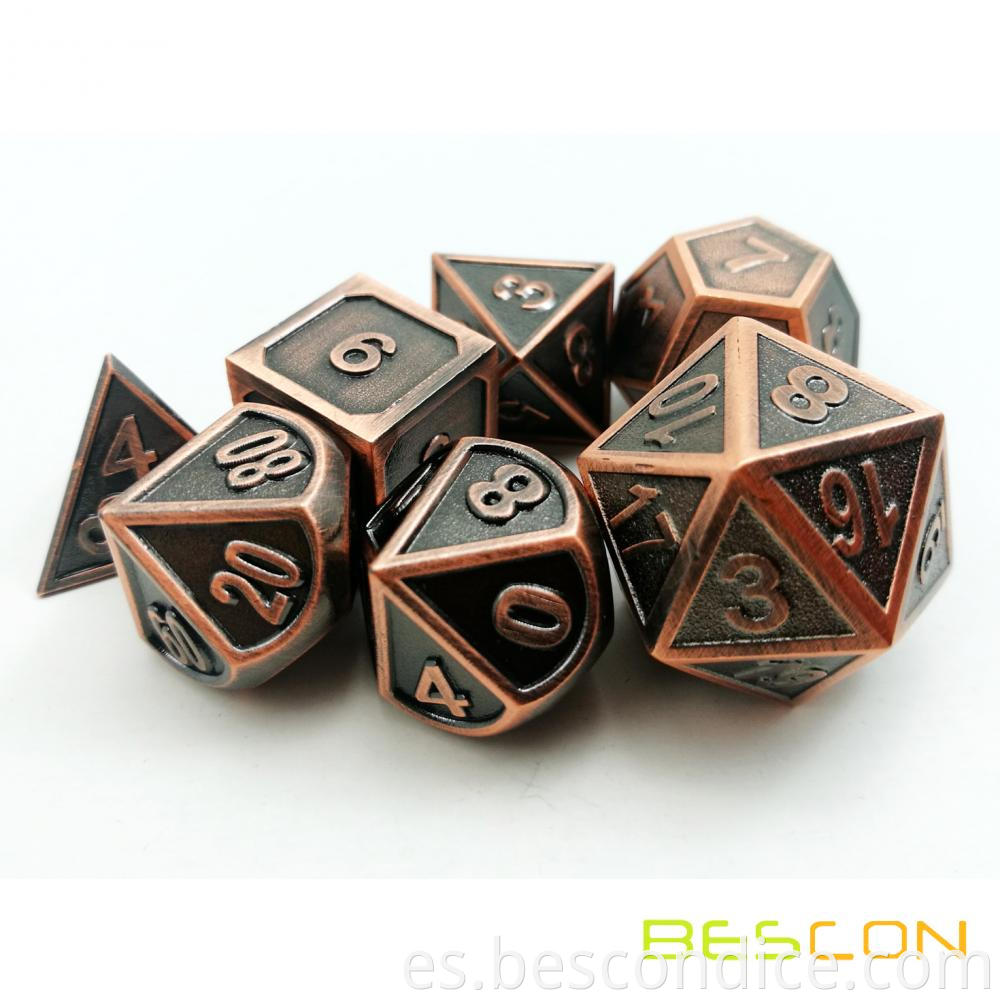 Ancient Metallic Polyhedral D D Rpg Game Dice 3